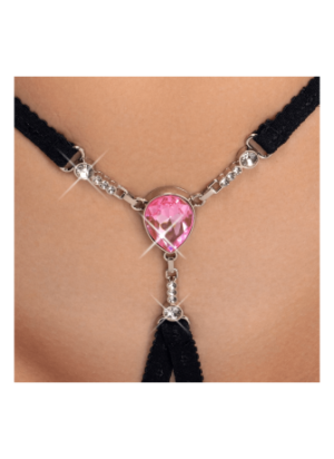 String bijou ouvert noir glamour - Cottelli